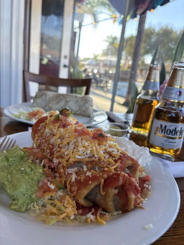 Enchiladas with Modelo — Santa Barbara patio