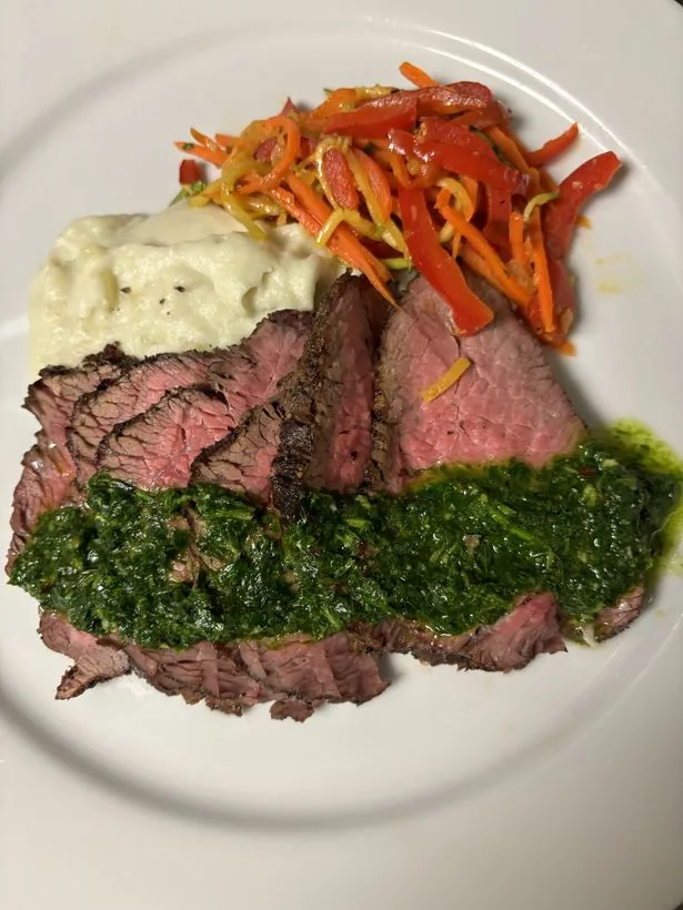Tri Tip chimichurri whipped potato