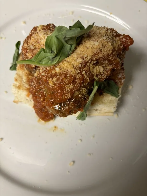 Tri tip meatballs on house-made focaccia